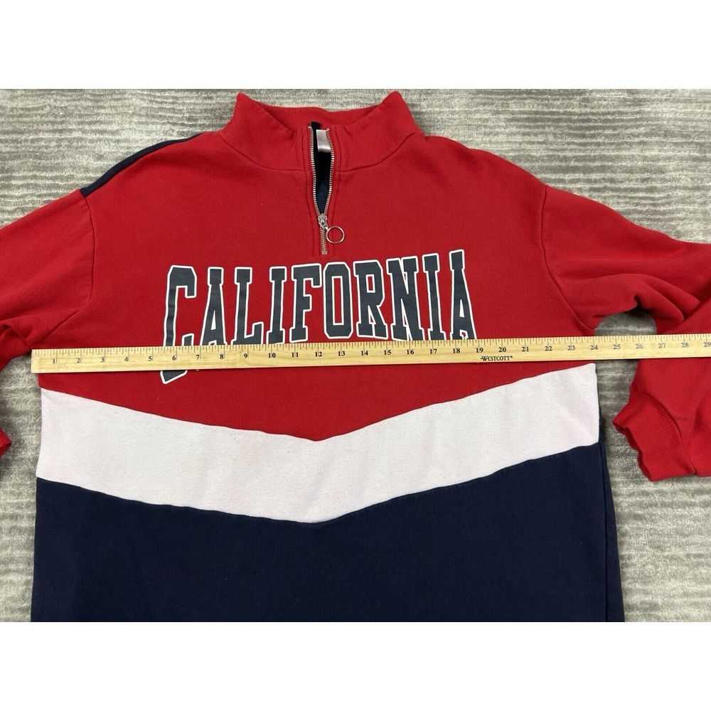 Divided H&M Sweater Mens Large Multicolor California 1/4‎ Zip Longsleeve - Picture 4 of 11